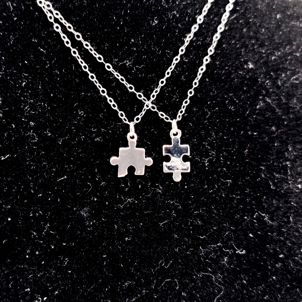 Micro Puzzle Pendants on Sterling Chains
